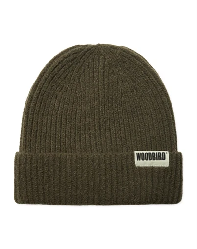 Woodbird - WBYeti Plated Beanie - Dark Olive